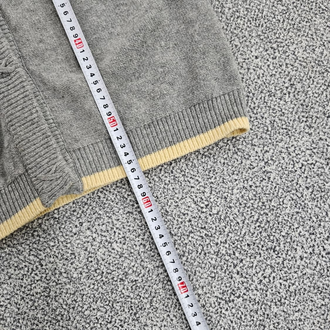 [실측확인] BLING 배색 브이넥 가디건 1104JM3 상품이미지7