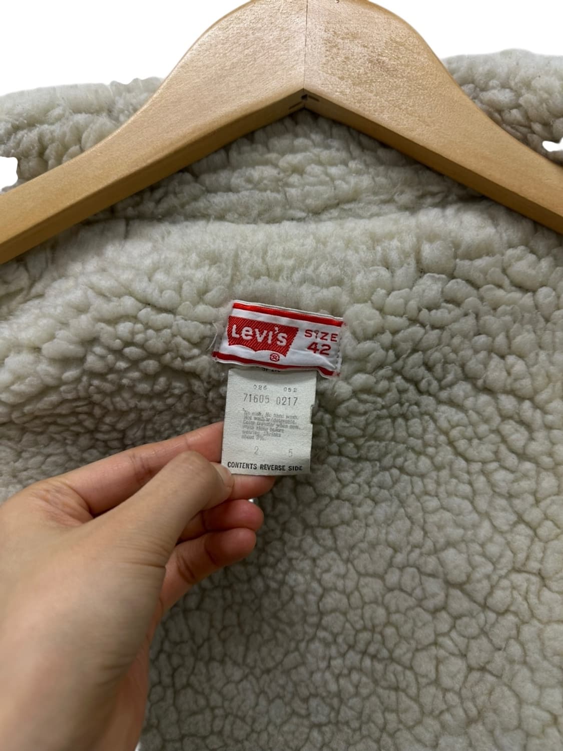70s 리바이스 쉐르파 데님 청자켓 (42,XL) 상품이미지8
