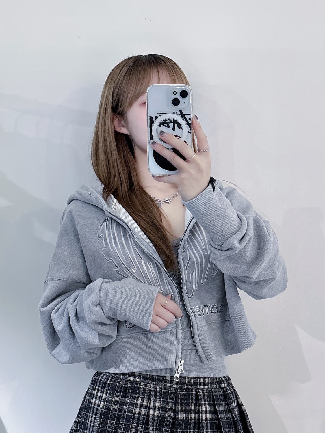 러브이즈트루 그레이 투웨이 후드집업 상품이미지1