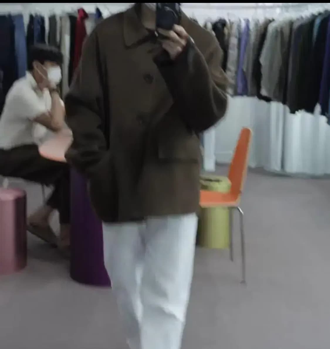 셔터 핸드메이드 알파카 코트 자켓 L 상품이미지3