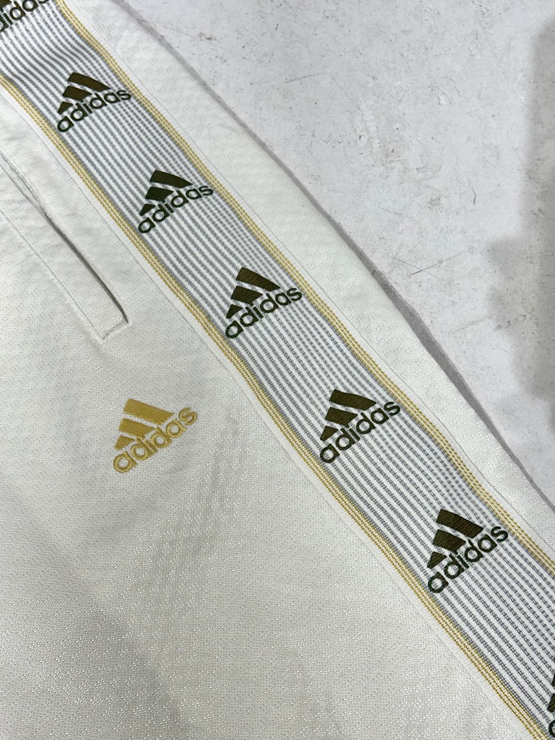아디다스 사이드 라인 화이트 대대장 와이드 추리닝 바지 트레이닝 팬츠 L 상품이미지6