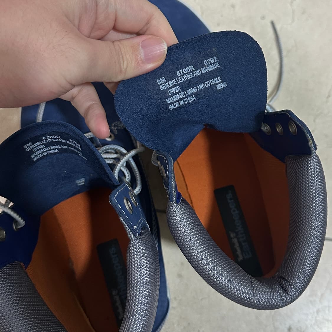 희귀템) 팀버랜드 워커 부츠 블루 US 9 ,270 사이즈 상품이미지7