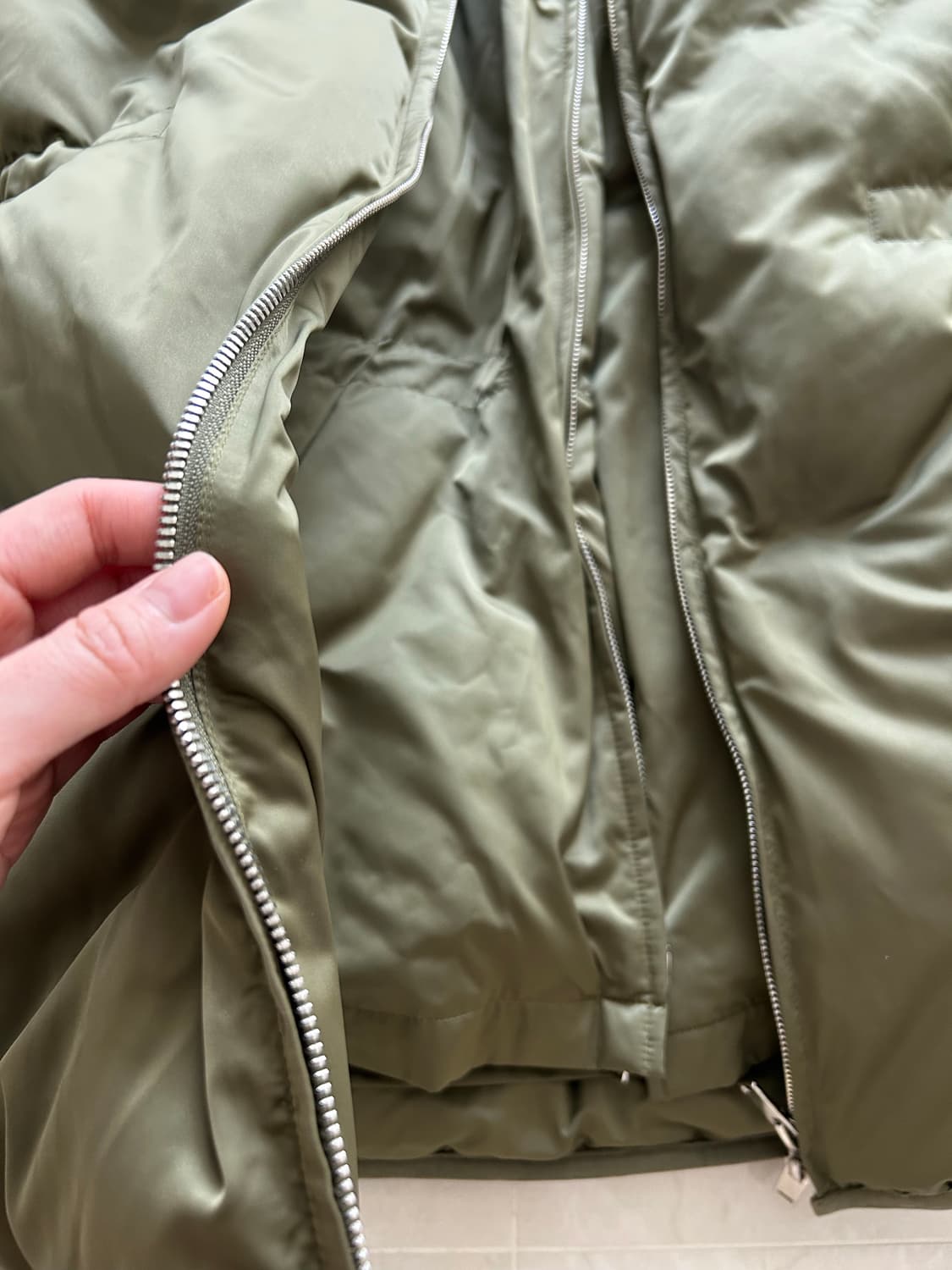 (새상품) 브론즈부부 카키 야상 패딩 2개(1+1) 판매합니다 상품이미지8