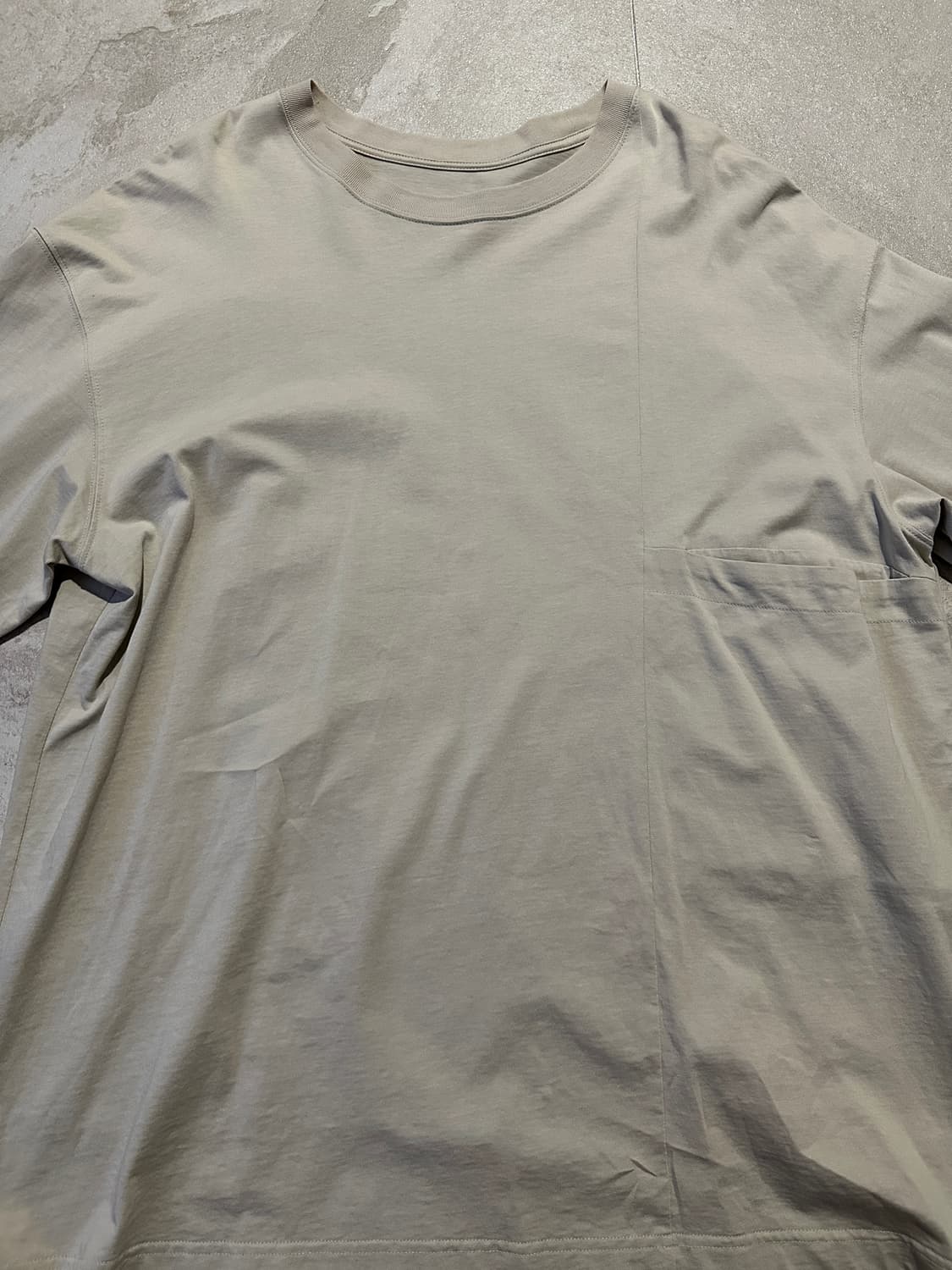 유스 절개 롱슬리브 베이지 그레이 L 상품이미지2