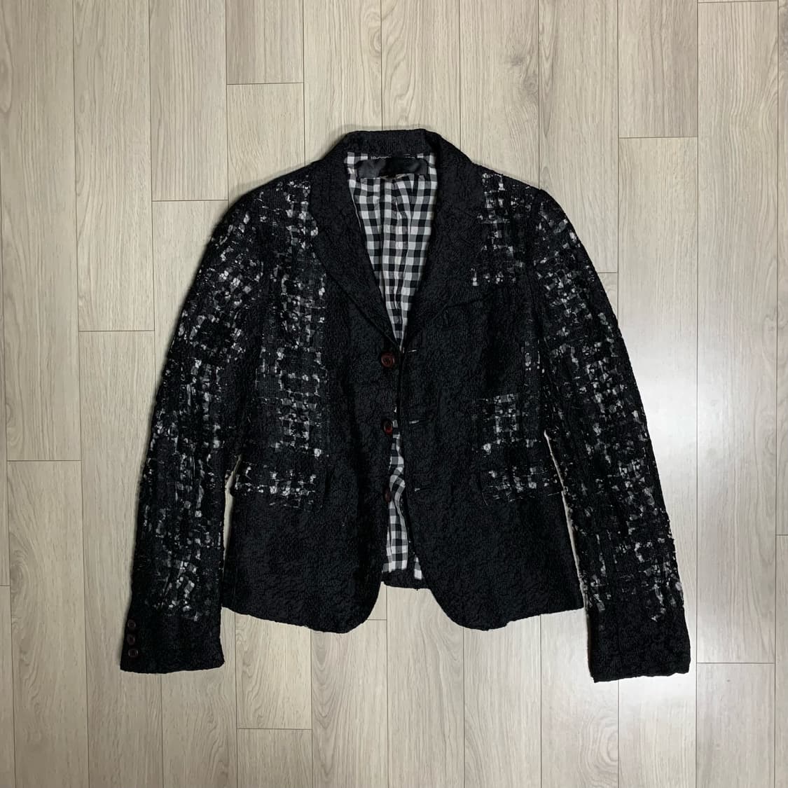 Comme des Garçons 12/ss 깅엄 레이스 자켓 상품이미지1