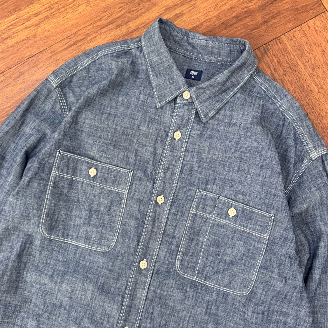XL 유니클로 샴브레이 남방 셔츠  상품이미지2