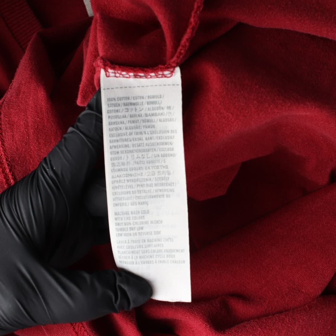 아베크롬비 앤 피치 레드 레터링 반팔티 L 상품이미지6