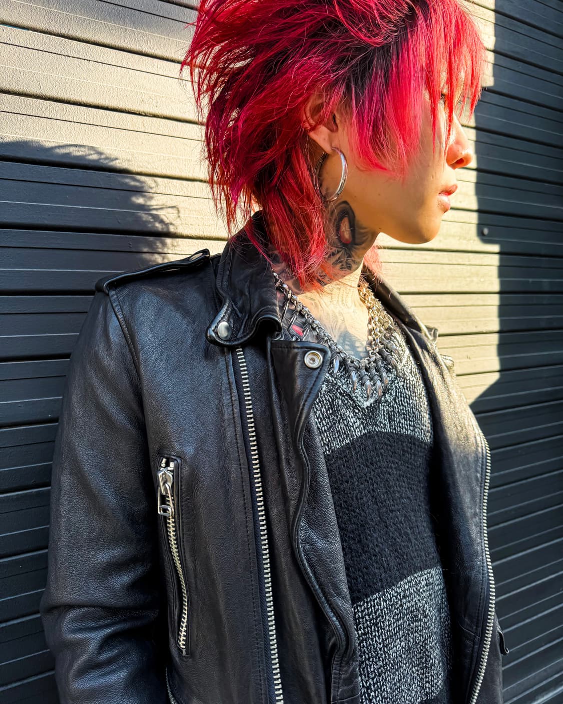 Black Leather Rider Jacket 상품이미지6