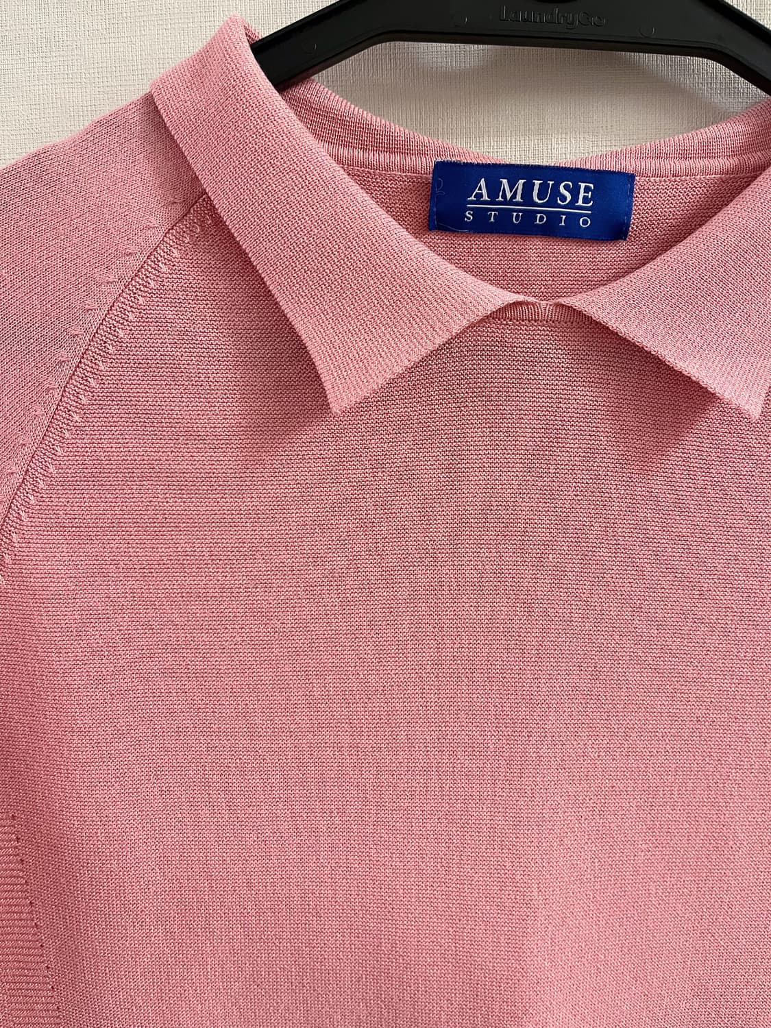 AMUSE STUDIO 핑크 니트 폴로티 상품이미지3