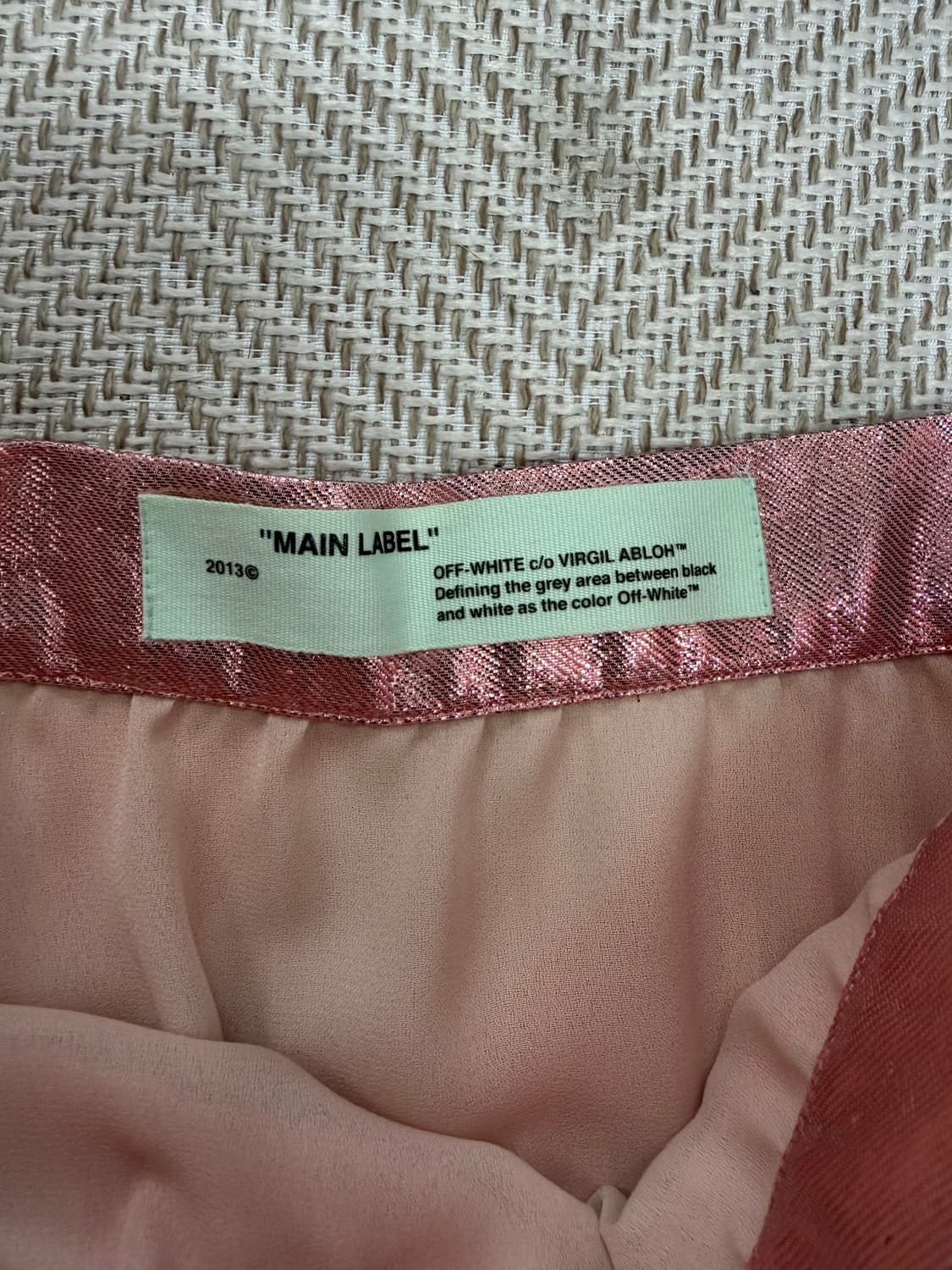 새제품) 오프화이트 정품 플리츠 주름 스커트 40 상품이미지7