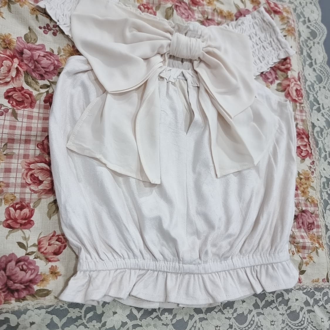 리즈리사(LIZ LISA) 오프숄더 셔링 탑 상품이미지5