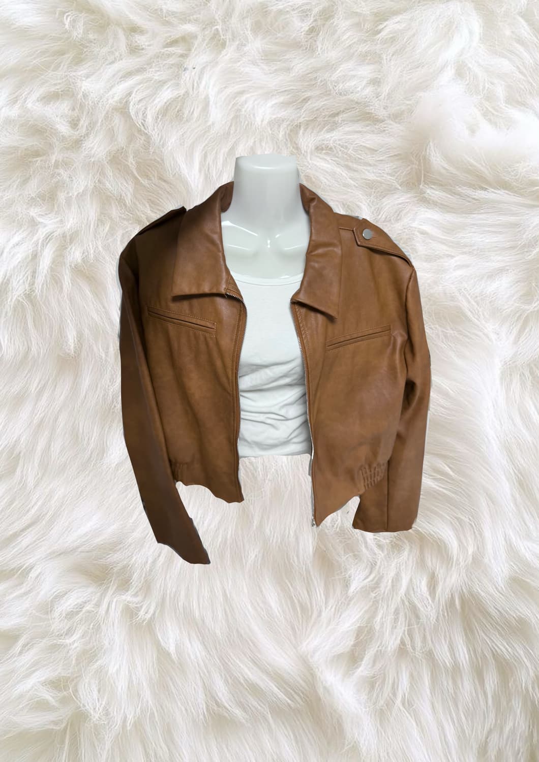 브라운 가죽자켓 상품이미지1