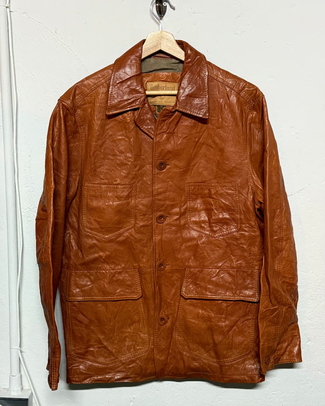 90-00‘s 팀버랜드 레더 카코트 M 상품이미지1