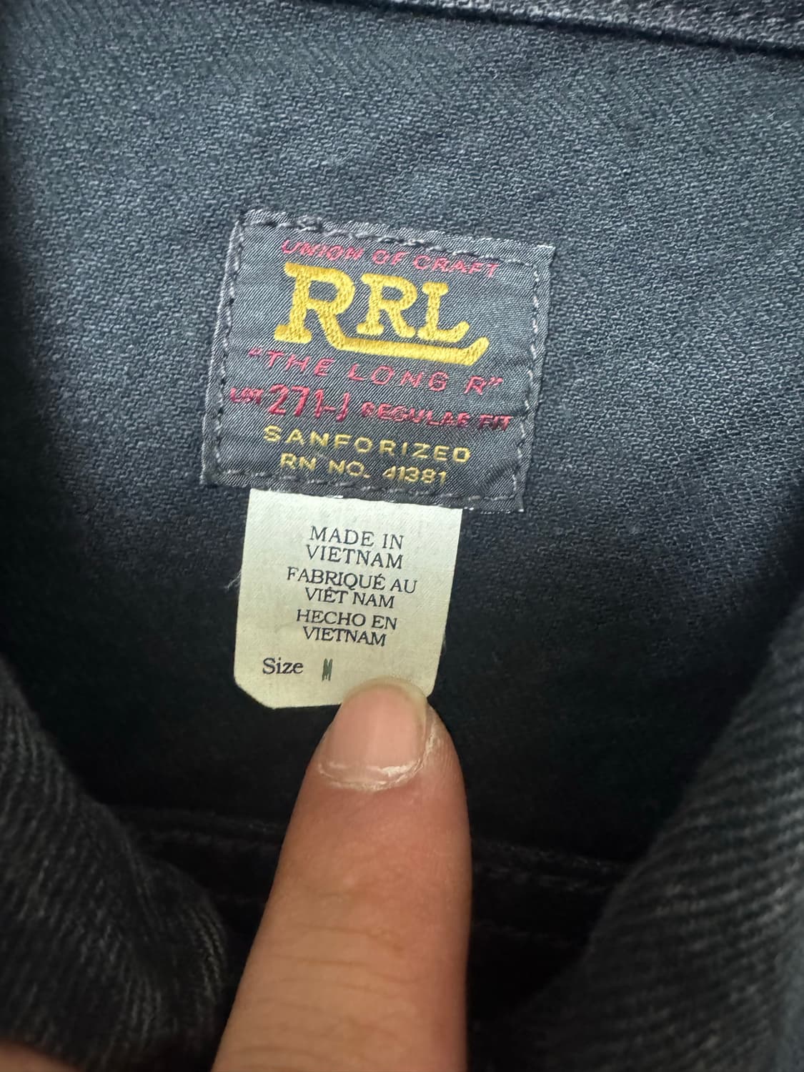 Rrl Lot.271 블랙 M 상품이미지2