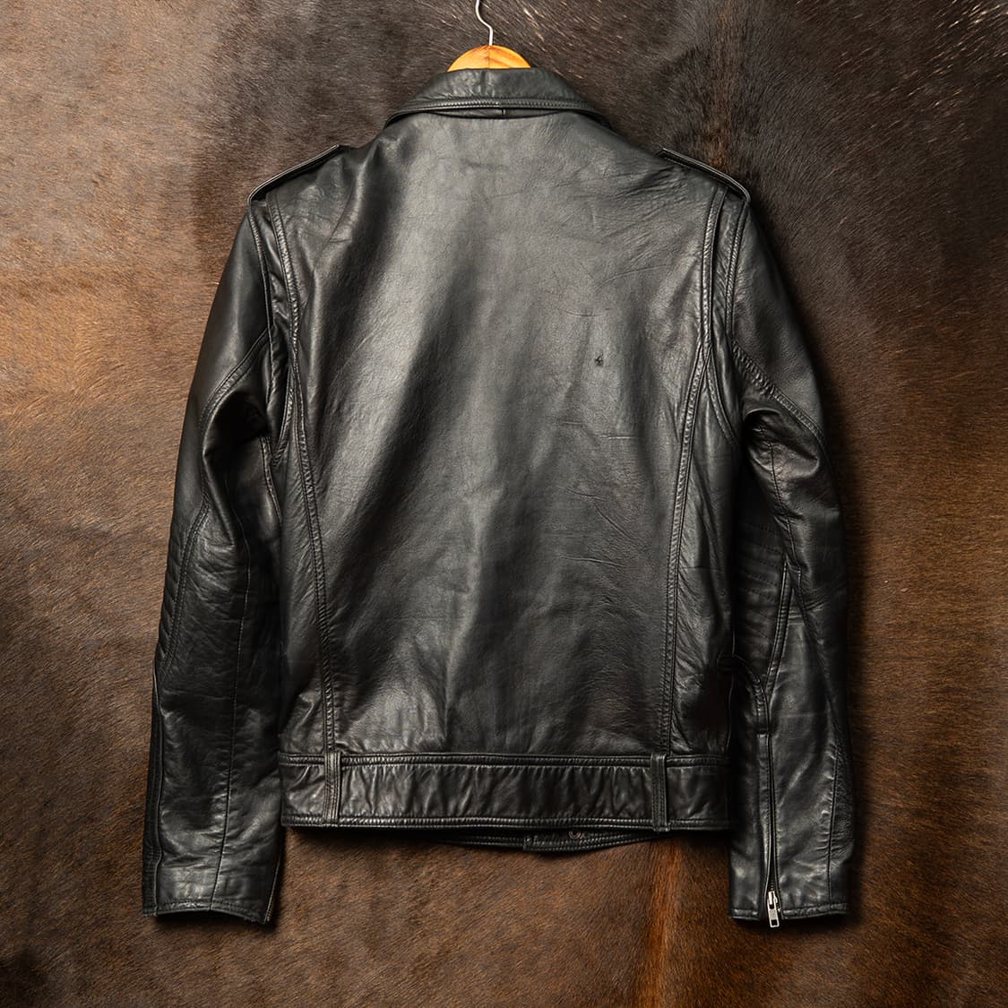 [100] 00s 장폴고티에 램스킨 더블라이더 자켓 블랙  상품이미지5