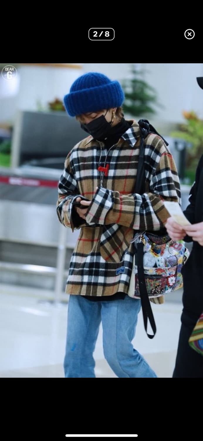 웰던 we11done 체크 하프 집업 초판 베이지 OS 상품이미지6