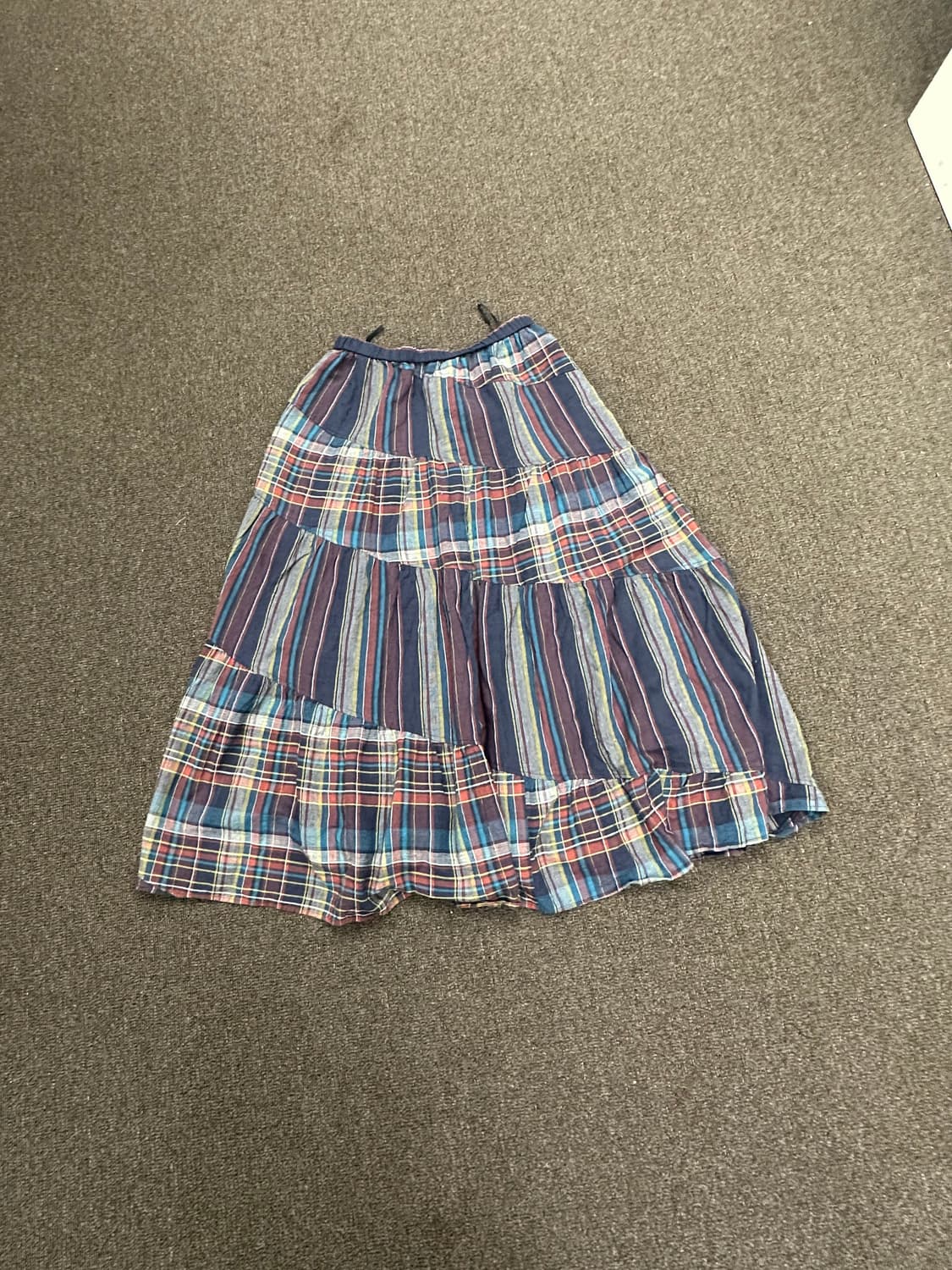 M)Japanese vintage 플래드 체크 패턴 롱스커트 상품이미지7