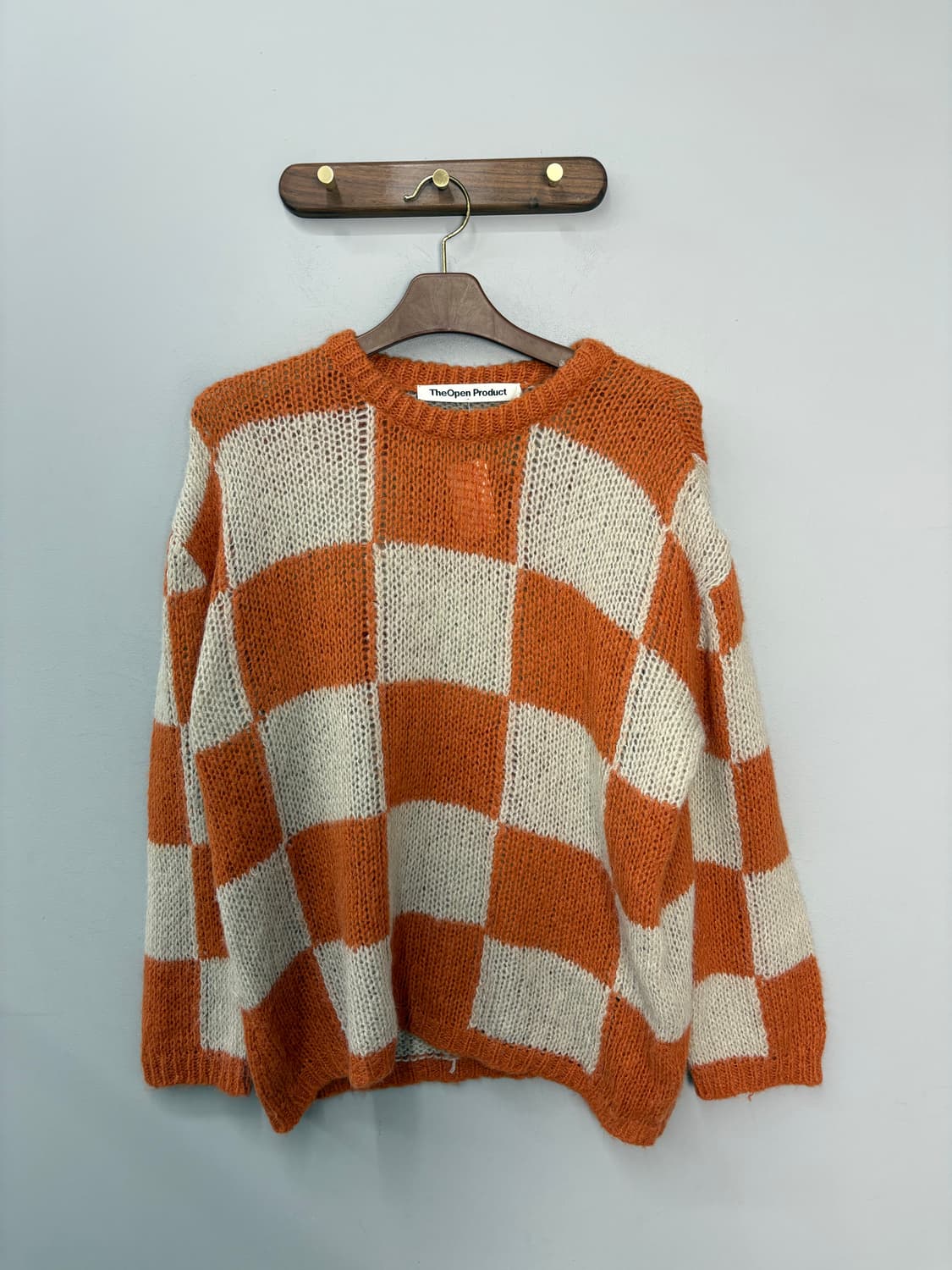 더오픈 프로덕트 체커보드 니트 A3492 상품이미지2