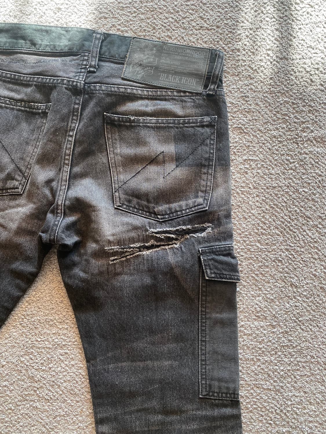 네이버후드 11aw 블랙 아이콘 체커보드 상품이미지7