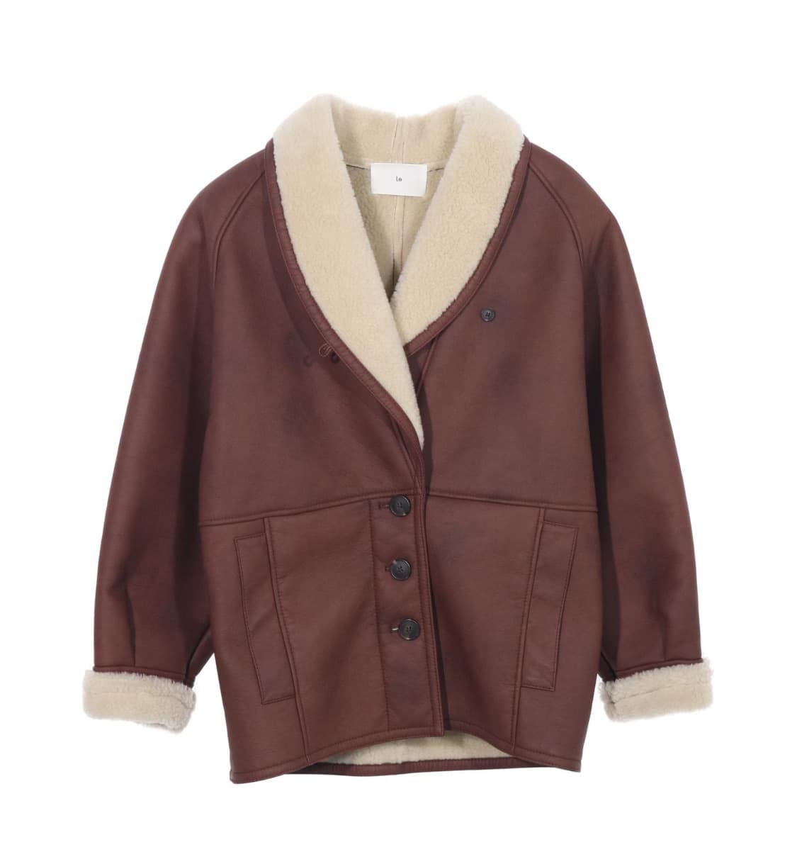 Le 르 / shawl collar shearing jacket 무스탕 상품이미지2