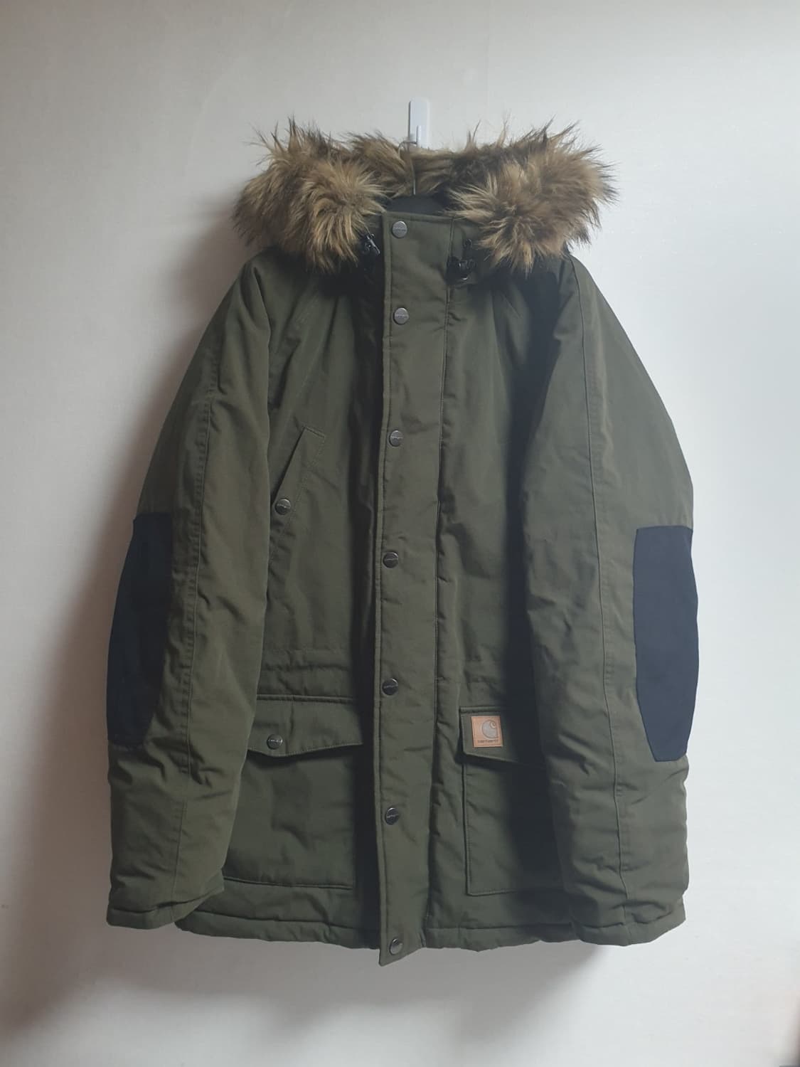 택포가 칼하트 패딩 트래퍼파카 카키 사이프레스 블랙 L 상품이미지1