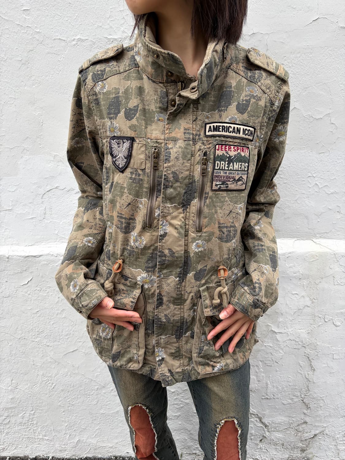 Jeep 플로럴 카모 필드 자켓 M 상품이미지2