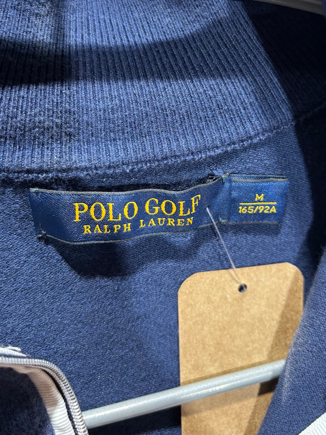 M 폴로랄프로렌 화이트 빅포니 네이비 반집업 상품이미지5