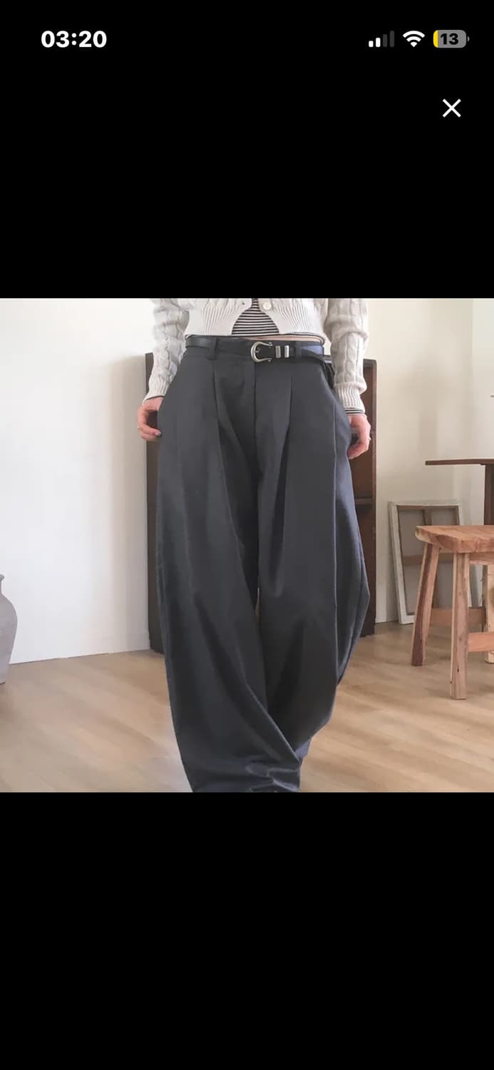 원더원더 더블핀턱와이드슬랙스 상품이미지1