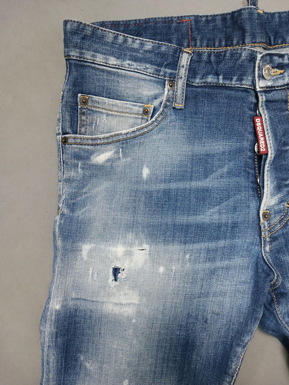 [32] 정품 디스퀘어드2 맨 페인트 디스덧댐 스케이터진 청바지 상품이미지2