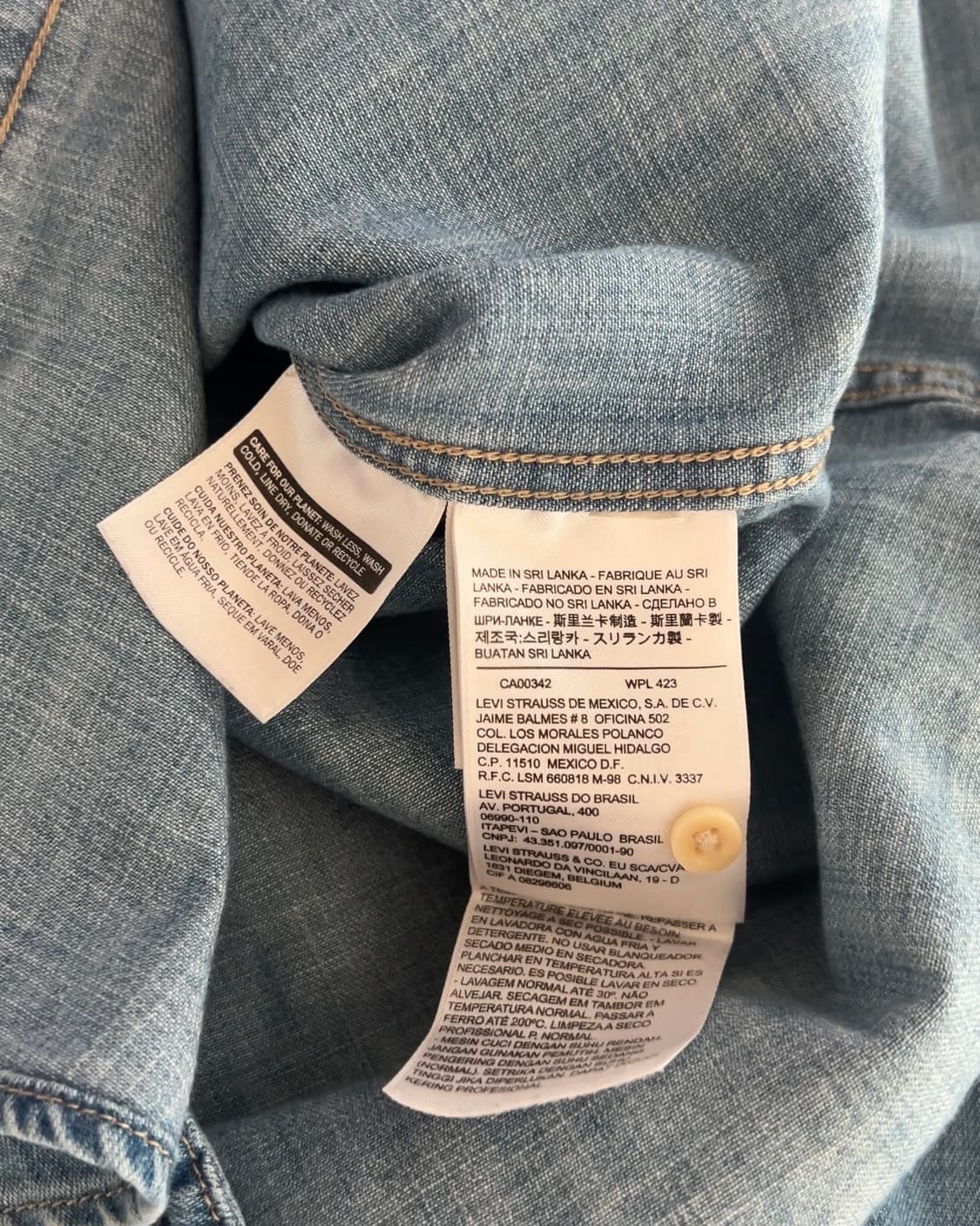 리바이스 여성 웨스턴 데님 셔츠 M 상품이미지7