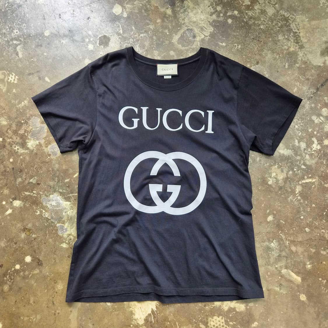 L) GUCCI 구찌 인터로킹 반팔티 구찌 GG 로고 반팔 티셔츠 상품이미지1
