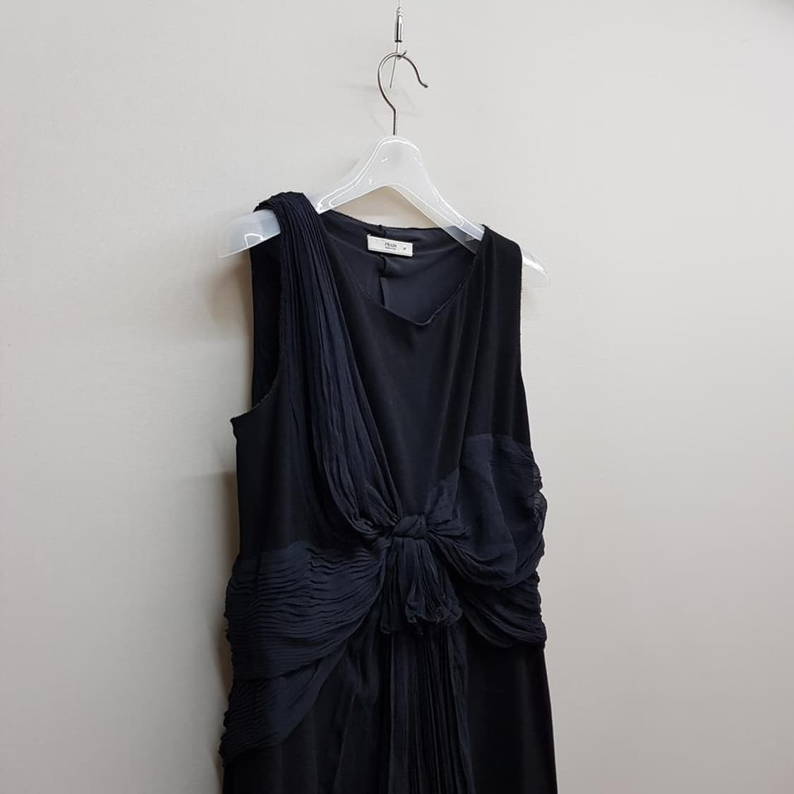 프라다 실크 디테일 슬리브리스 롱 원피스 46사이즈 상품이미지3