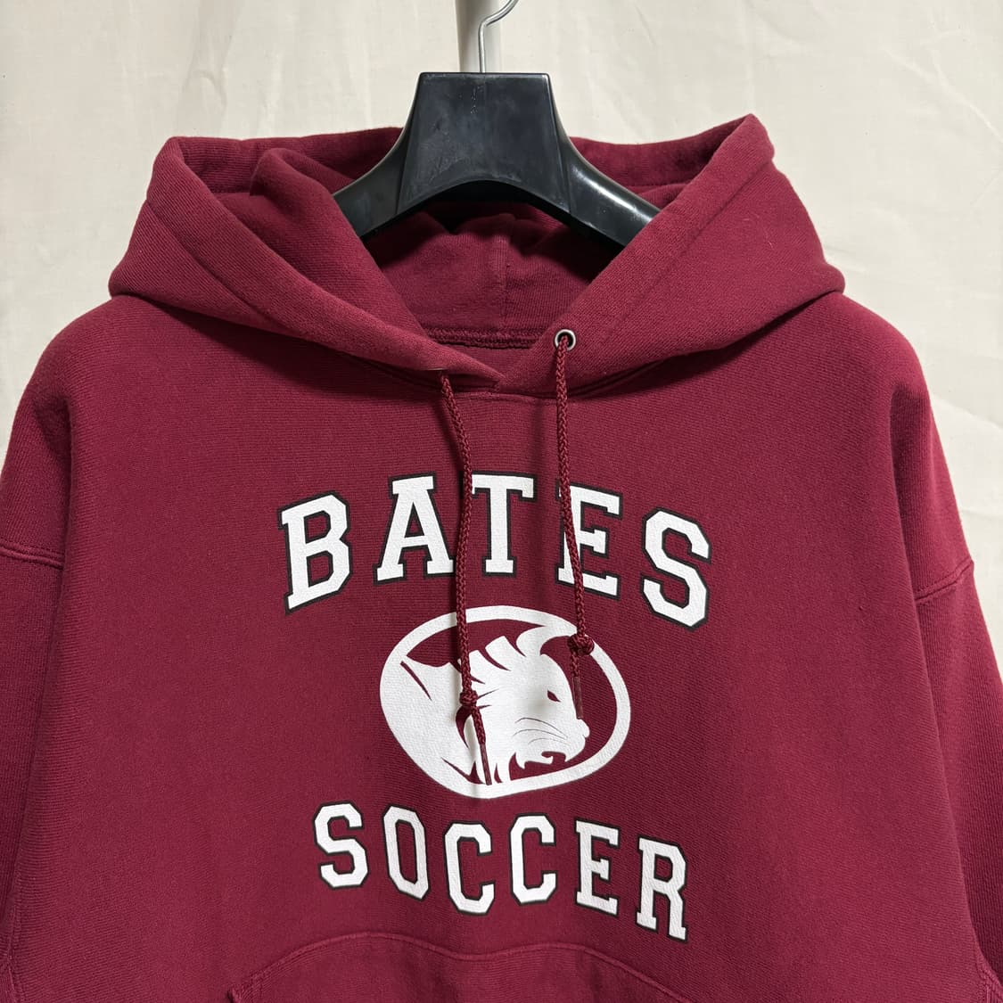 챔피온 프리미엄 리버스위브 빈티지 프린트 웜업 후드티 / 버건디, L 상품이미지2