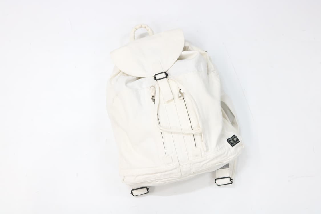 PORTER 포터 화이트 헤링본 코튼 캔버스 백팩 상품이미지2