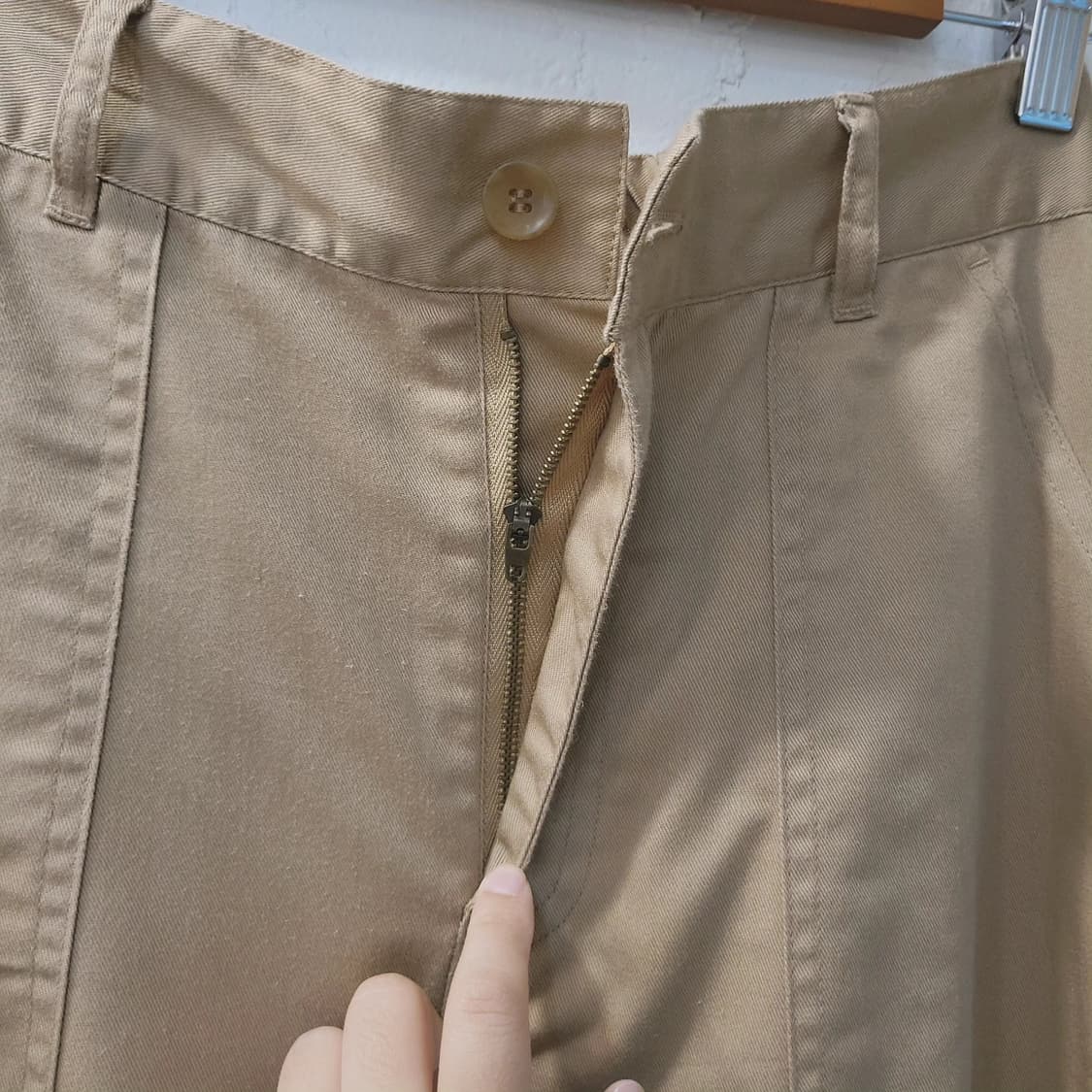 W closet 베이지 포켓 면스커트 상품이미지4