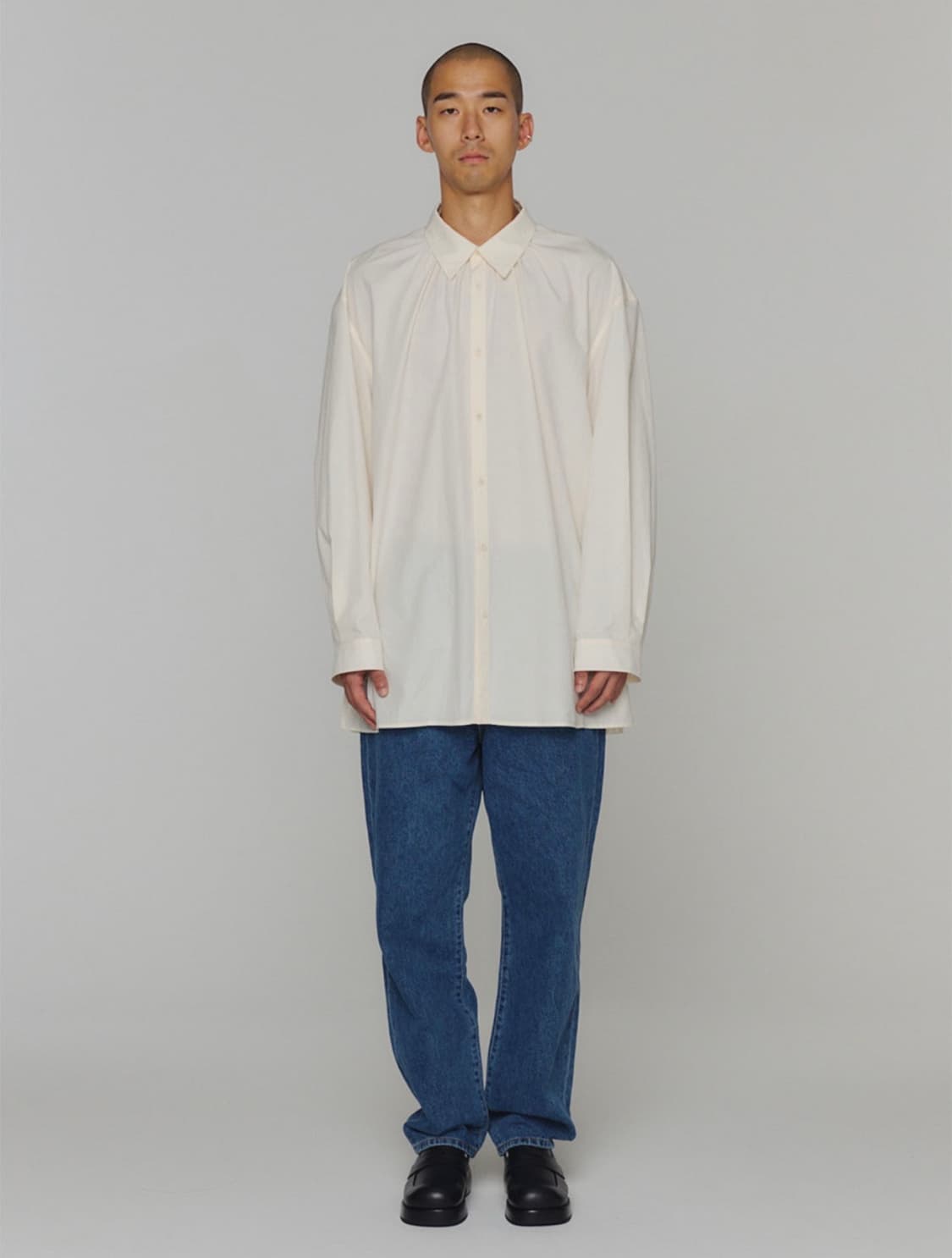 M)아모멘토-24FW 맨즈 리사이클 코튼 데님 미드블루 상품이미지1