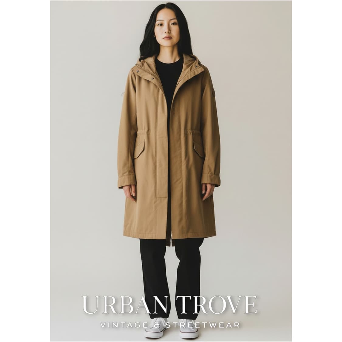 바스키아 3.5레이어 방수 후드 롱코트 90 상품이미지2