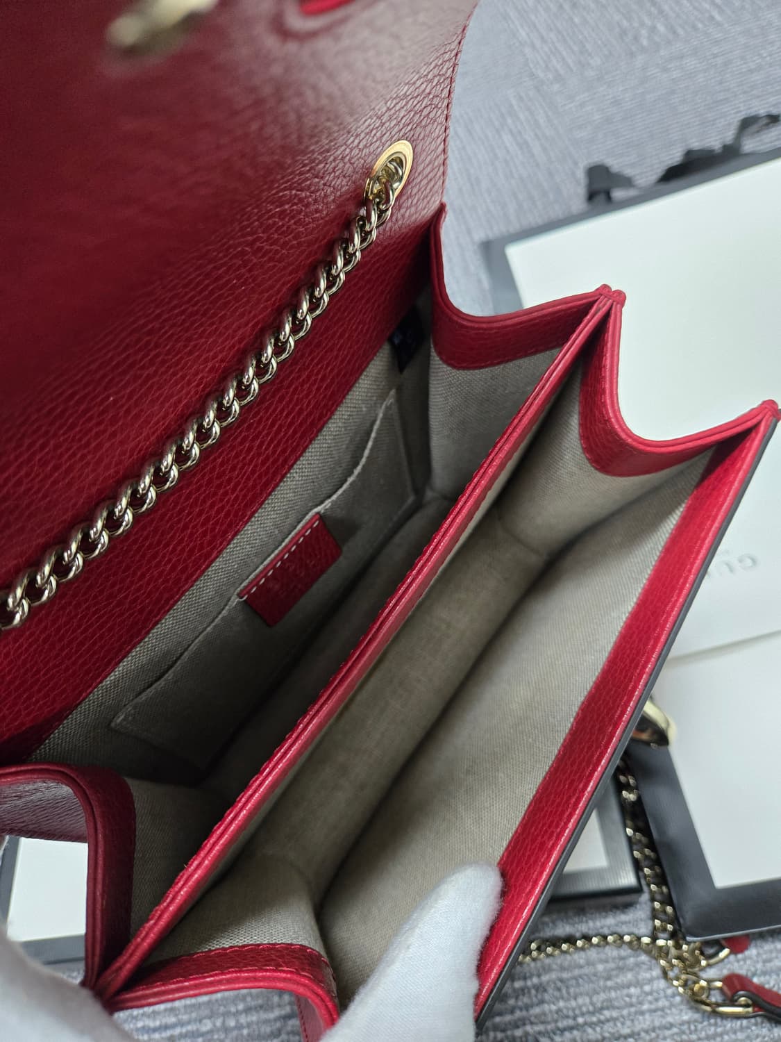 [특가][정품] 구찌 인터로킹 레드 숄더백 상품이미지6