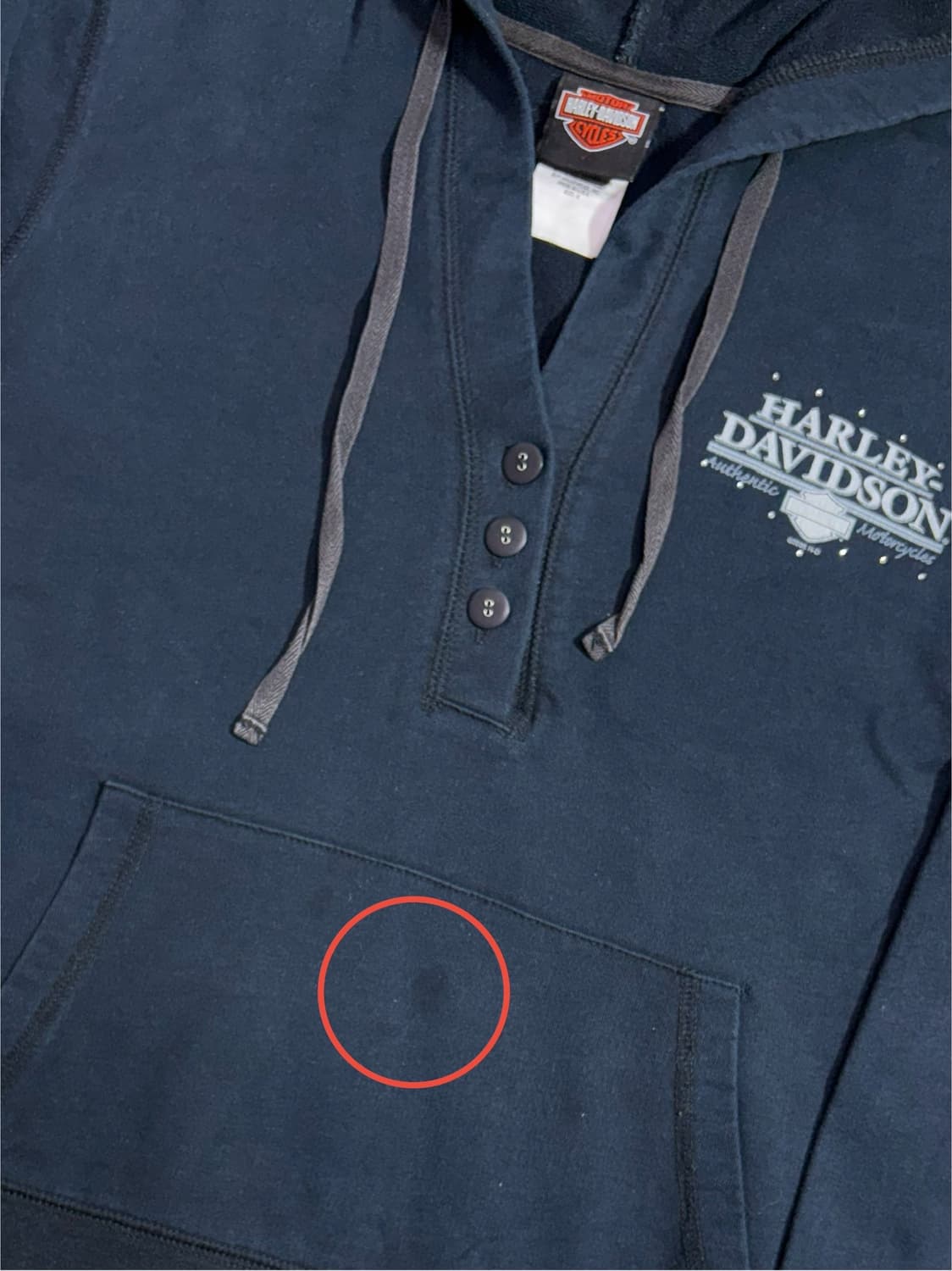 할리데이비슨 오픈카라 비즈 블랙 후드  상품이미지7