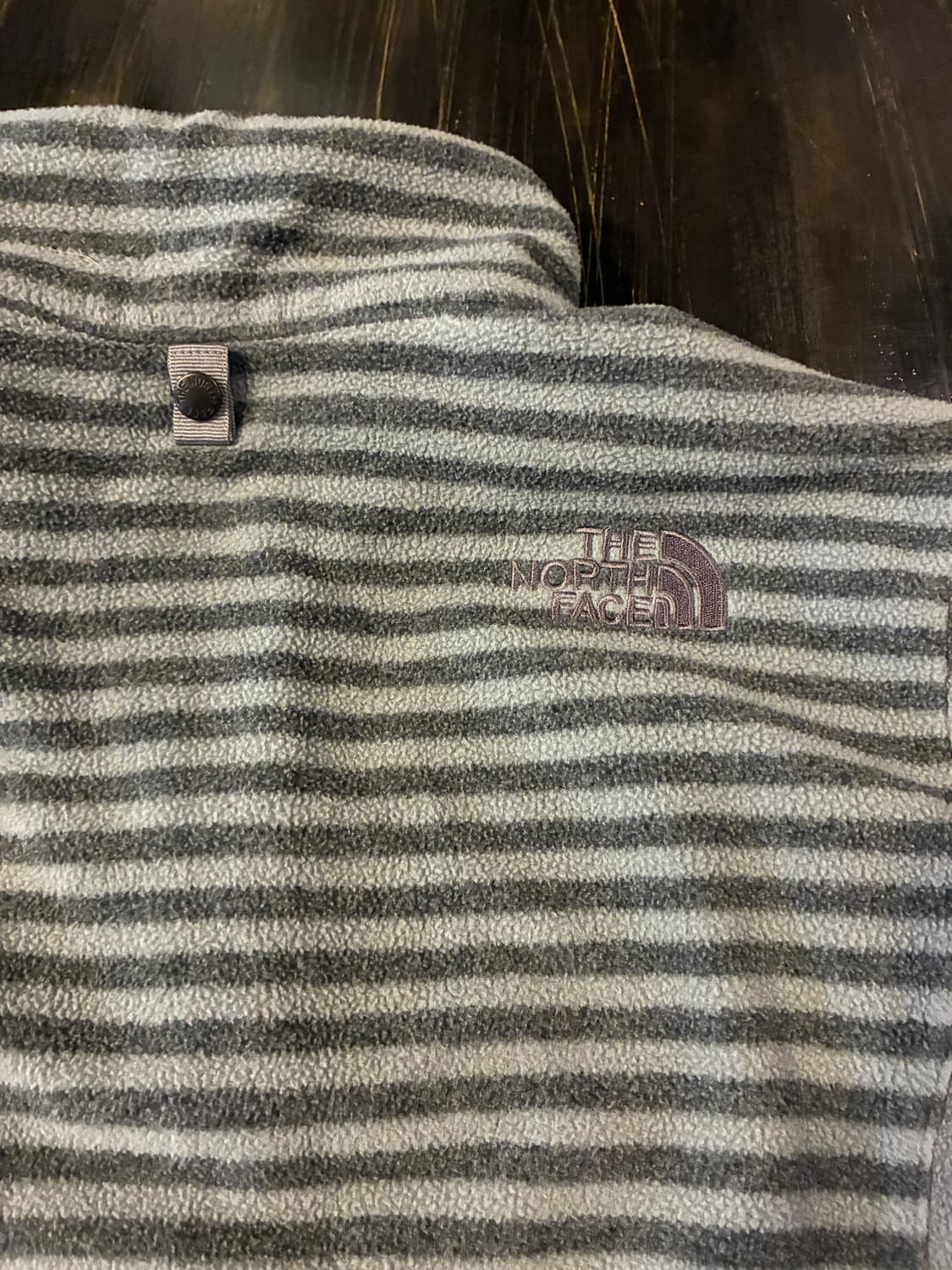 95) 노스페이스 스트라이프 플리스 자켓 그레이 상품이미지6
