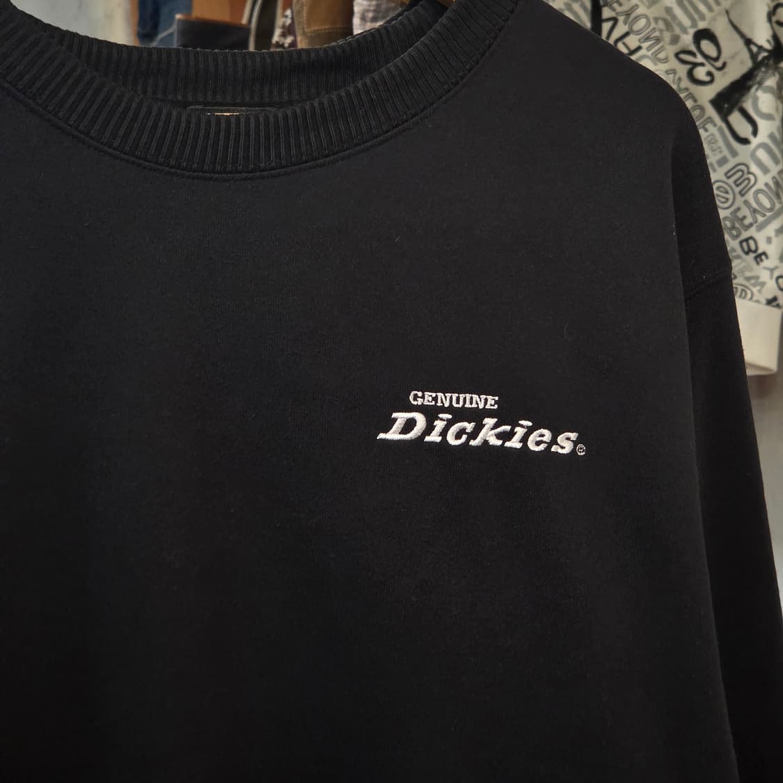 JPN 디키즈 후면 자수 오버핏 블랙 맨투맨 상품이미지6