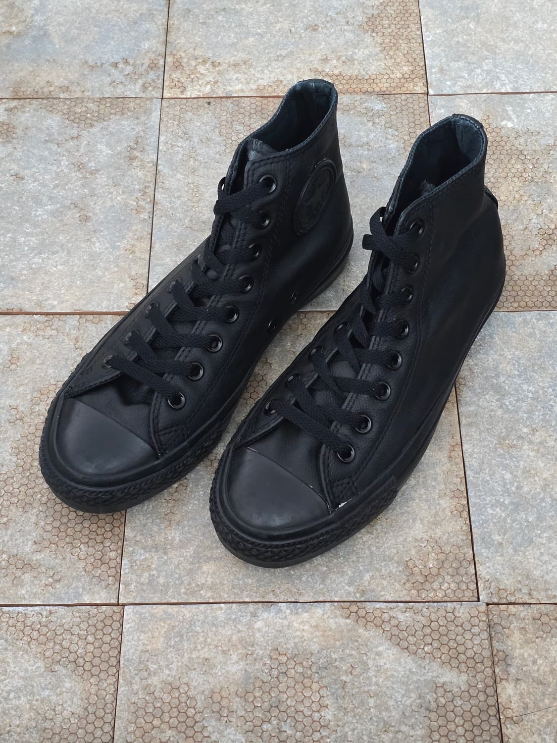 (250)컨버스 척테일러 올스타 하이 레더 블랙 상품이미지1