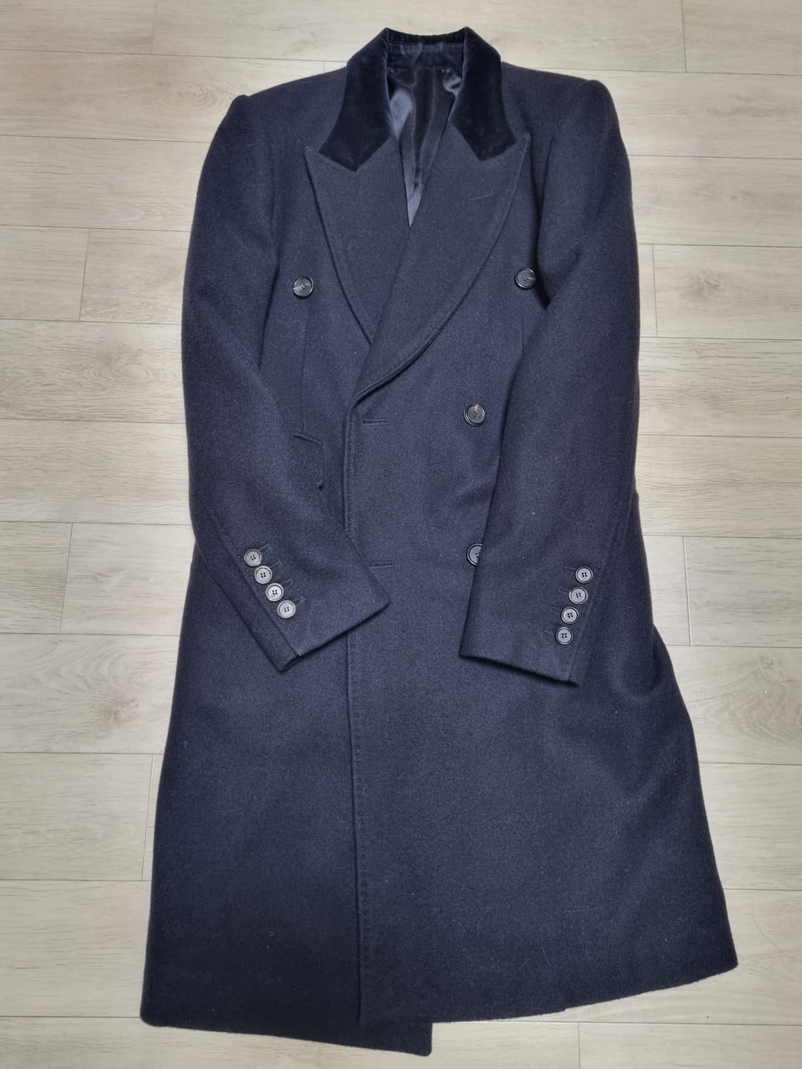 스타일옴므 벨벳 카라 캐시미어 코트 48사이즈 상품이미지1