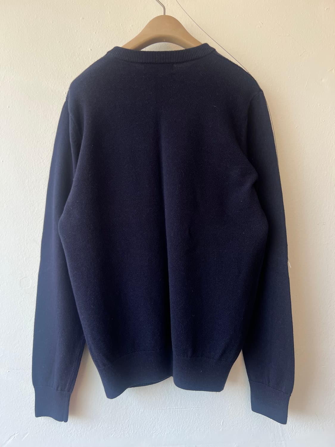 프레드페리 남성 네이비 라운드울니트 울코튼니트 상품이미지3