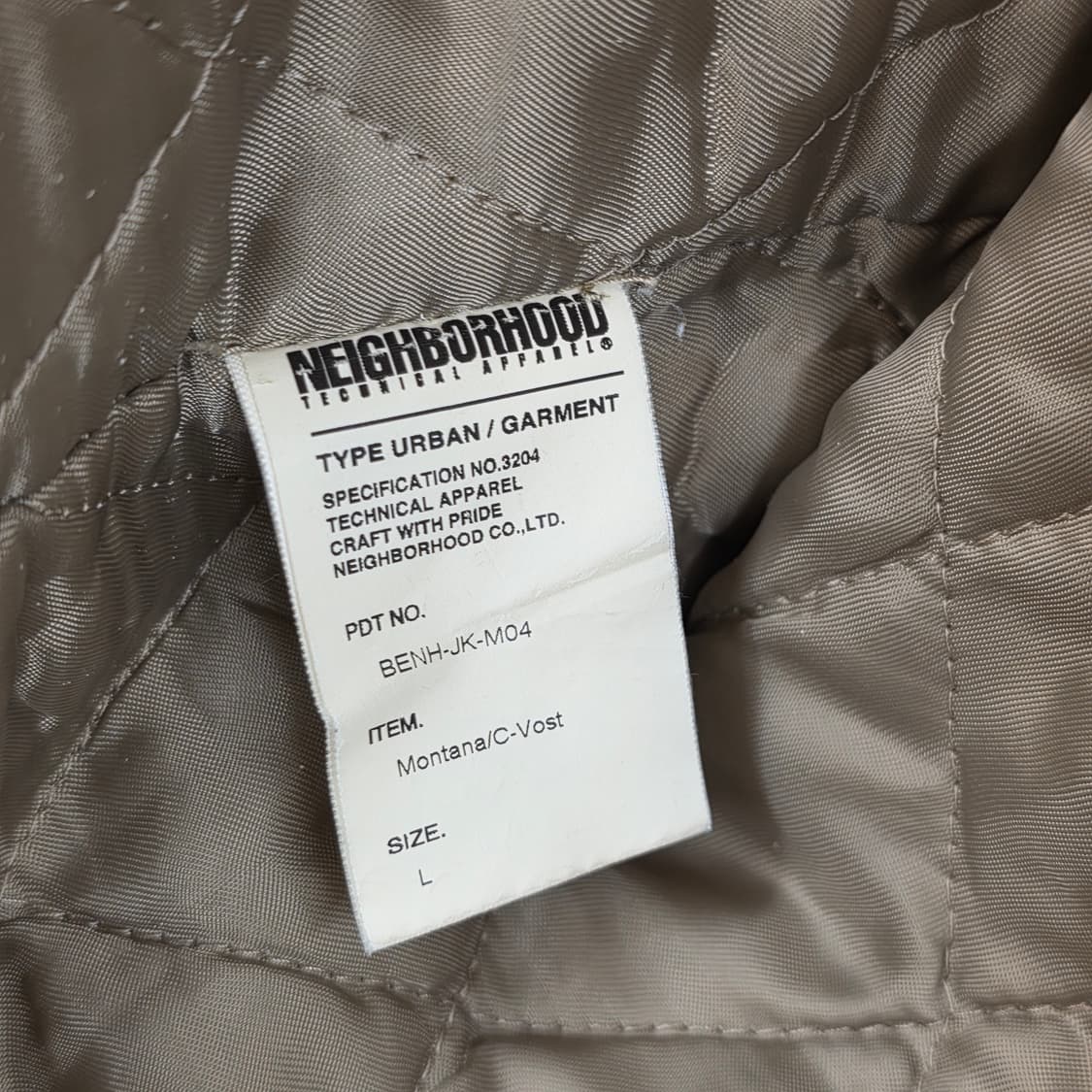 NEIGHBORHOOD 밀리터리 퀼팅 베스트 상품이미지6