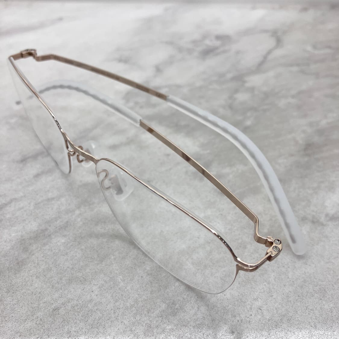 B96 바이코즈 VYCOZ 스노우 골드 스퀘어 역산각 메탈테 안경 상품이미지7