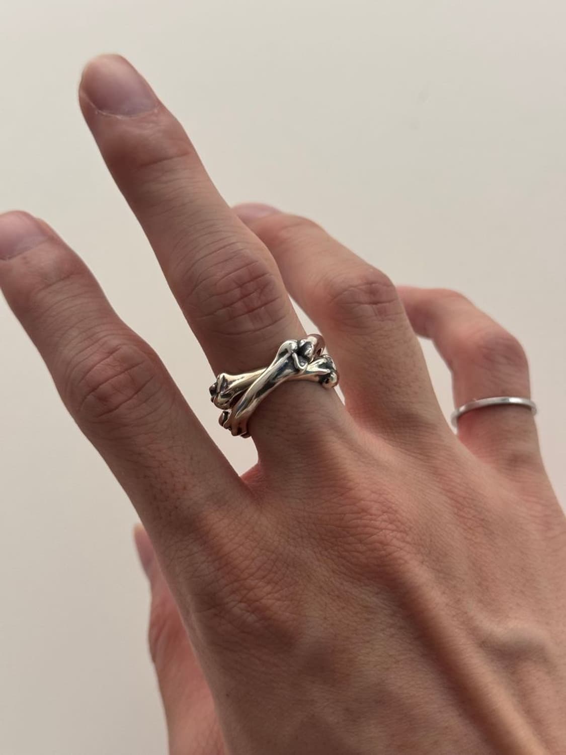 BONE SHAPE DUAL RING 듀얼 링 상품이미지1