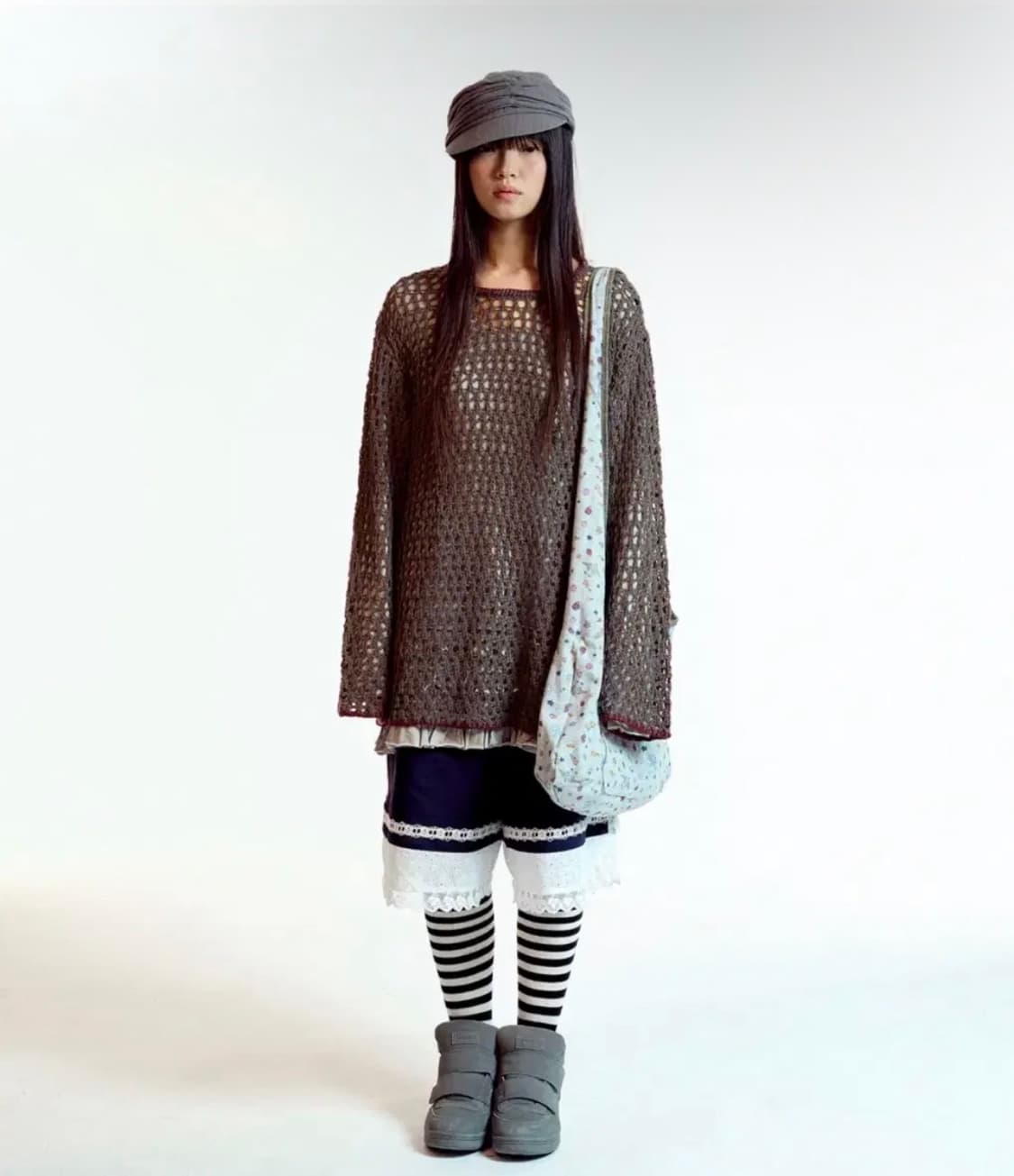 코이세이오 바텀 멀티플 프릴 드레스 + 홀 니트 상품이미지2