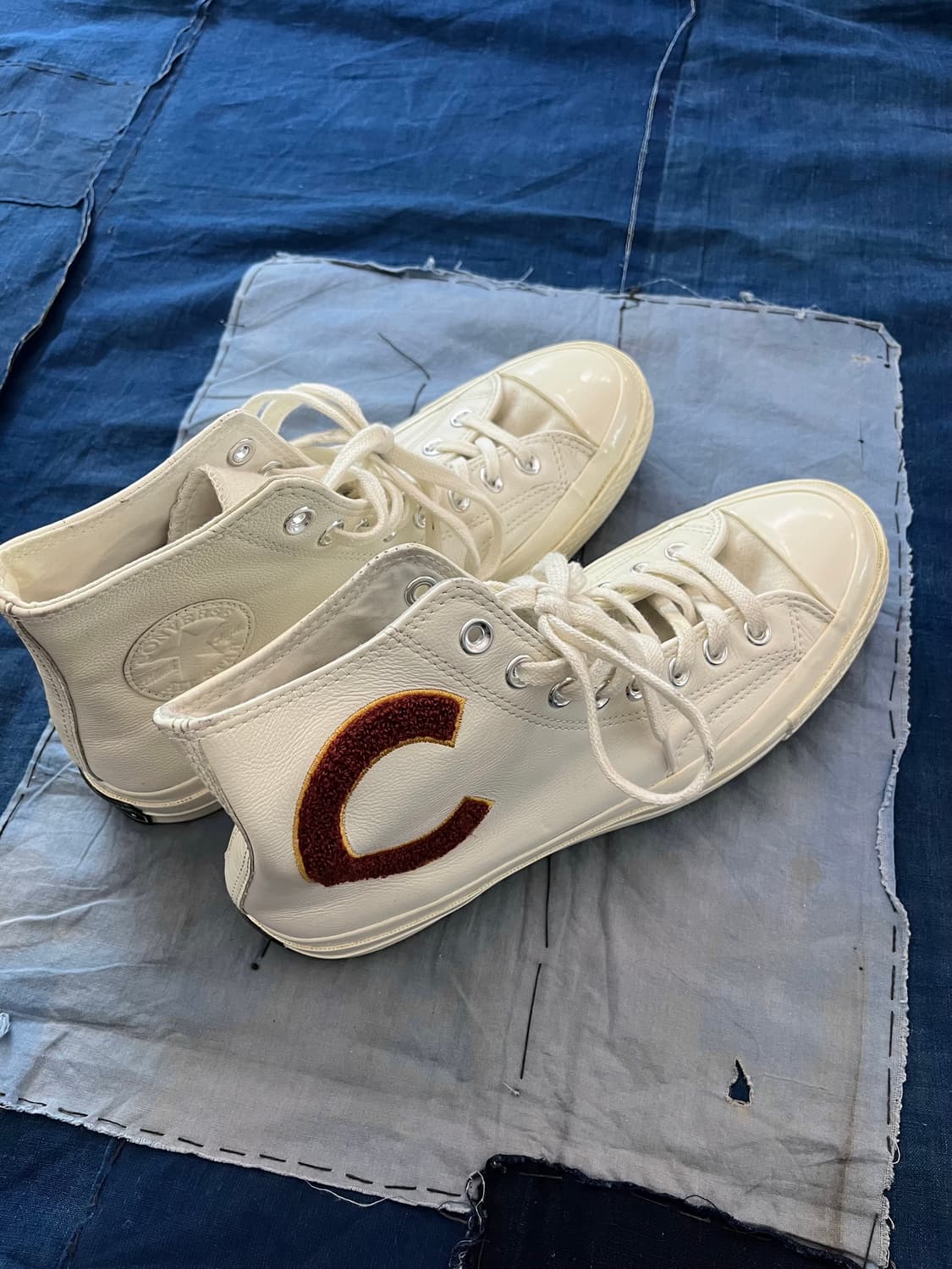컨버스 척테일러 올스타 70 레더 하이 워드마크 울 아이보리 상품이미지3