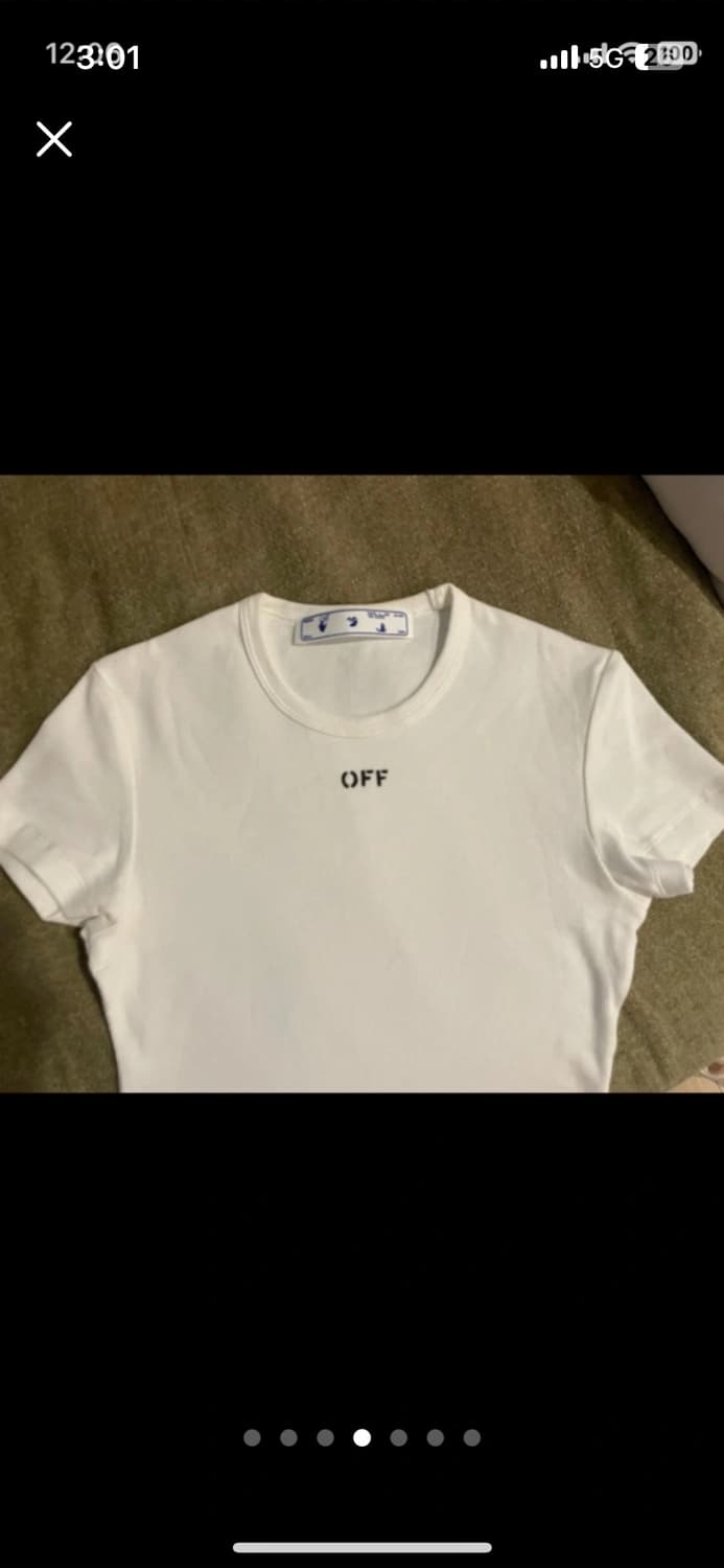오프화이트 여성 반팔 티셔츠  상품이미지4
